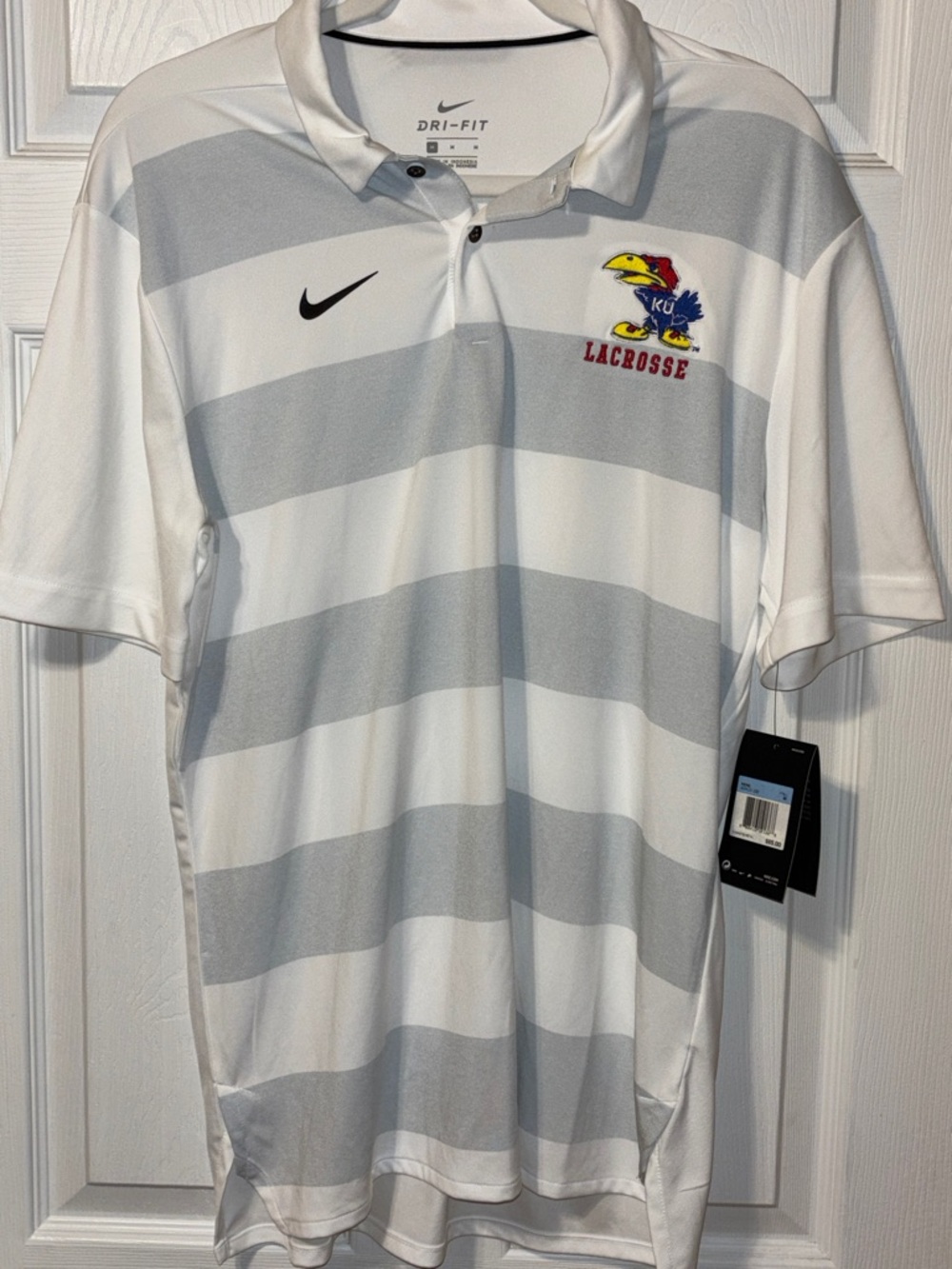 NWT University of Kansas Jayhawks Nike DriFit polo